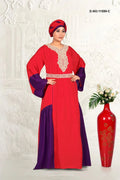 Elegant Rayon Kaftan with Embroidered Neck Detail - غاجي والا إكسبورت Gajiwala Export