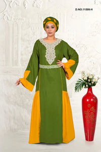 Elegant Rayon Kaftan with Embroidered Neck Detail - غاجي والا إكسبورت Gajiwala Export