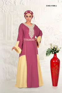 Elegant Rayon Kaftan with Embroidered Neck Detail - غاجي والا إكسبورت Gajiwala Export