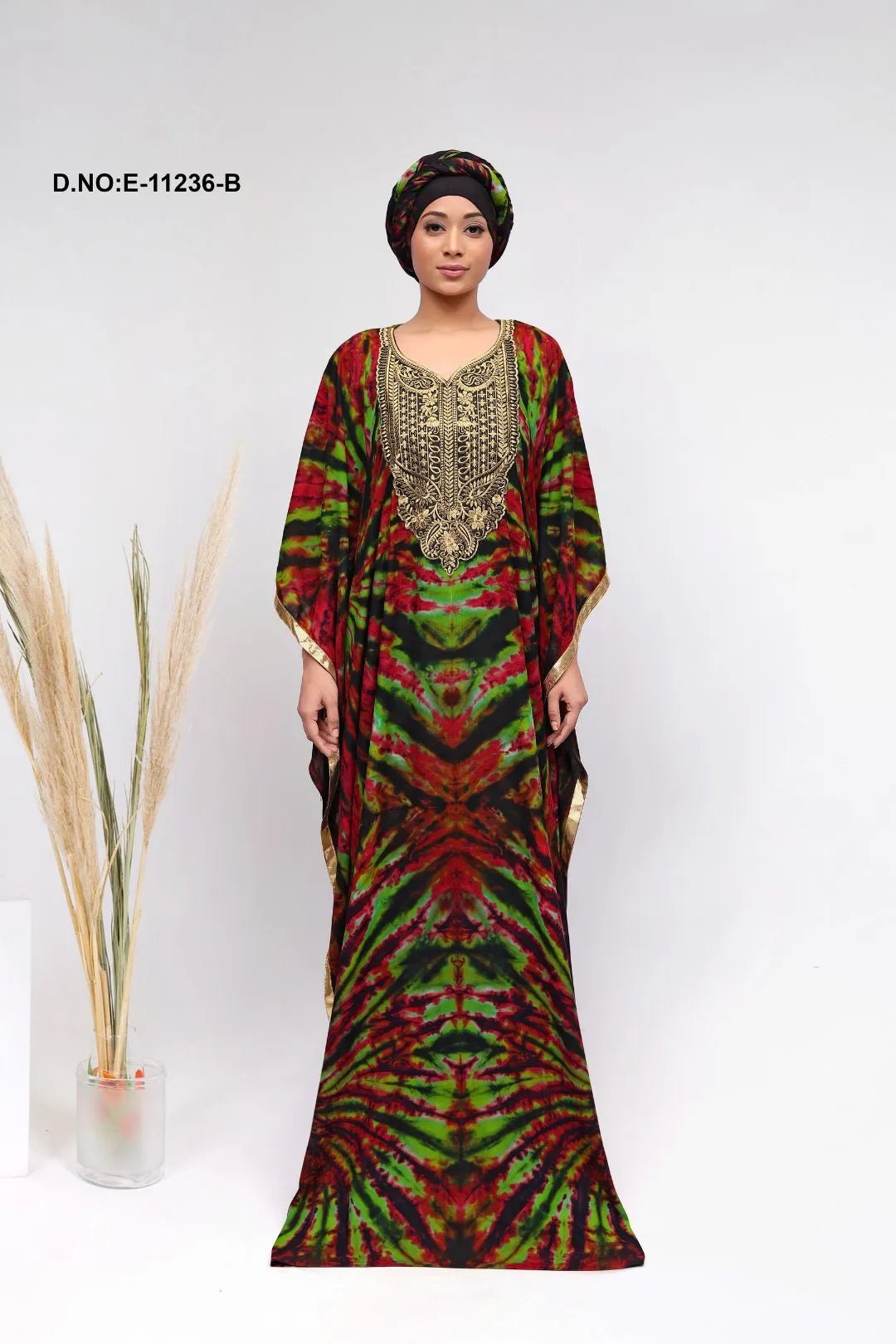 Embroidery Yoke Kaftan Farasha Gown For Women - غاجي والا إكسبورت Gajiwala Export