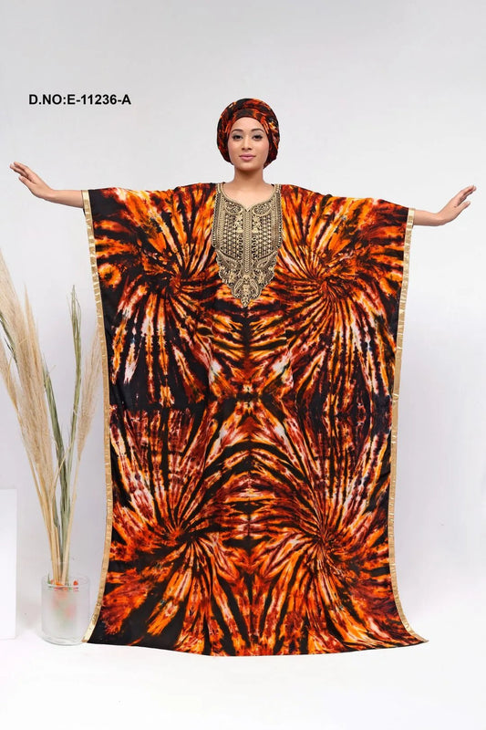 Embroidery Yoke Kaftan Farasha Gown For Women - غاجي والا إكسبورت Gajiwala Export