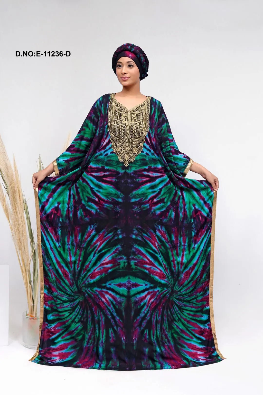 Embroidery Yoke Kaftan Farasha Gown For Women - غاجي والا إكسبورت Gajiwala Export