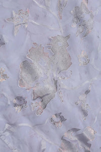 Ethereal Lavender Brasso fabric with Sparkling Floral Foil - غاجي والا إكسبورت Gajiwala Export