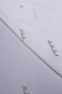 White Iridescent Embellished Stole Luxury Designer Scarf for Women - غاجي والا إكسبورت Gajiwala Export