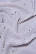 White Iridescent Embellished Stole Luxury Designer Scarf for Women - غاجي والا إكسبورت Gajiwala Export
