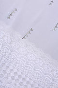 White Iridescent Embellished Stole Luxury Designer Scarf for Women- غاجي والا إكسبورت Gajiwala Export