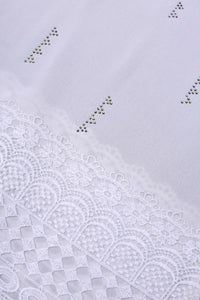 White Iridescent Embellished Stole Luxury Designer Scarf for Women- غاجي والا إكسبورت Gajiwala Export