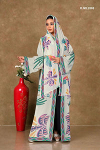 Exotic Bird Print Flowing Shrug For Women's - غاجي والا إكسبورت Gajiwala Export