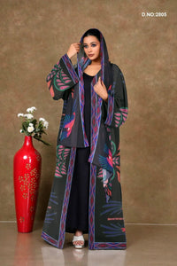 Exotic Bird Print Flowing Shrug For Women's - غاجي والا إكسبورت Gajiwala Export