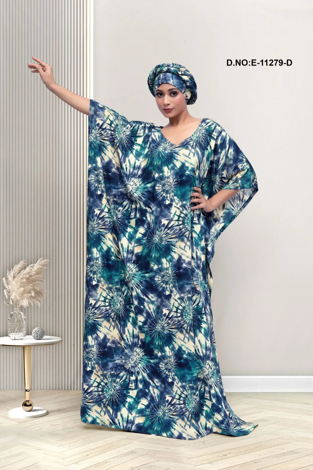 Farasha Gown with All - Over Abstract Starburst - غاجي والا إكسبورت Gajiwala Export