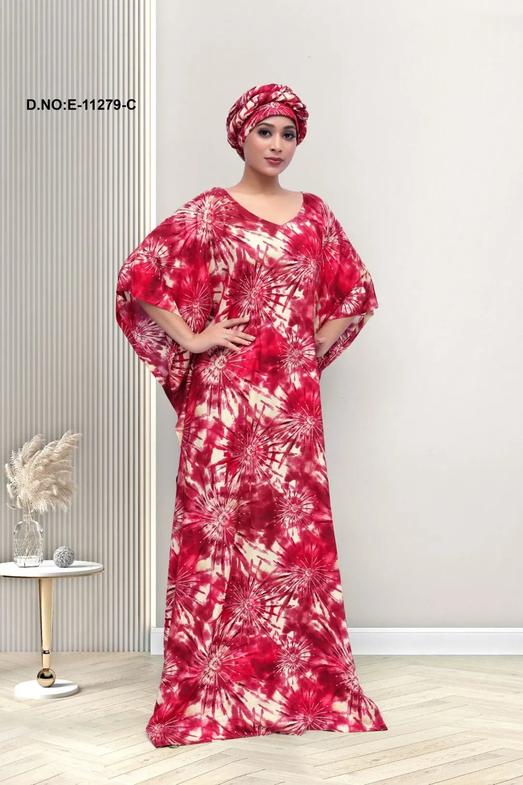 Farasha Gown with All - Over Abstract Starburst - غاجي والا إكسبورت Gajiwala Export