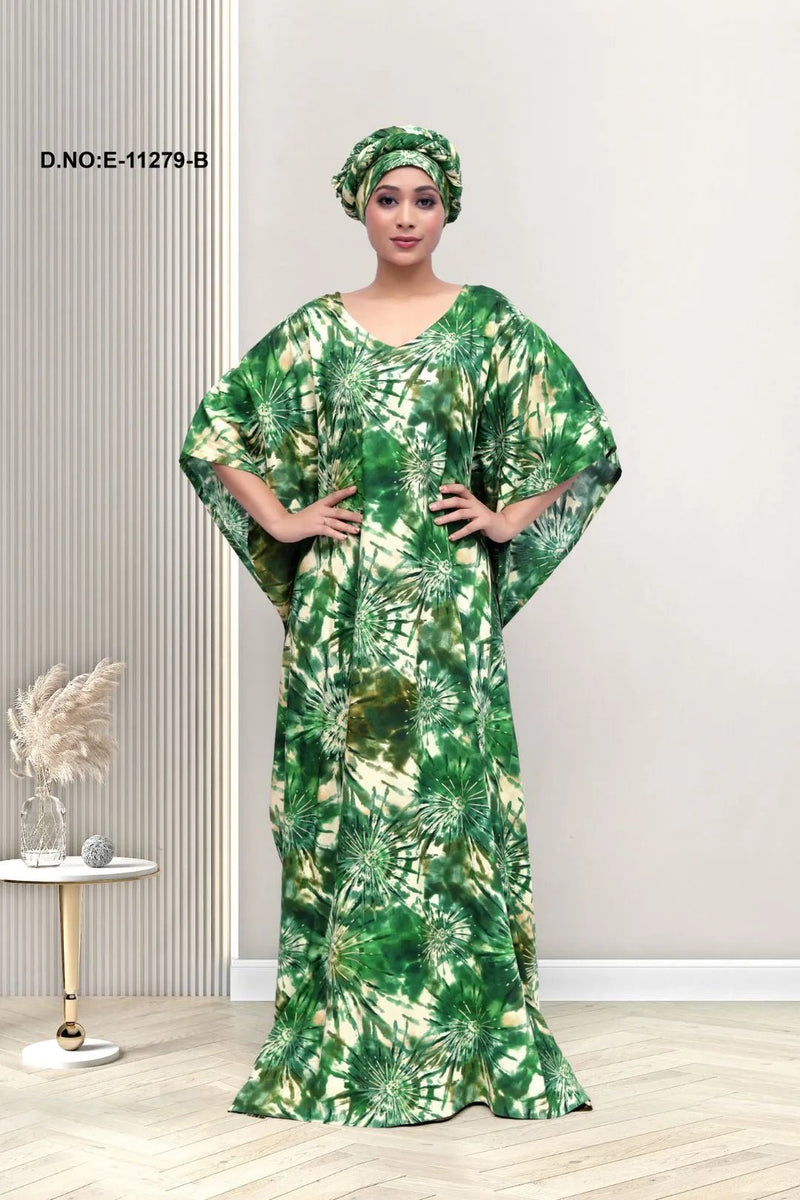 Farasha Gown with All - Over Abstract Starburst - غاجي والا إكسبورت Gajiwala Export