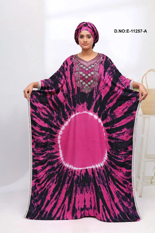 Farasha Gown with Silver Beaded Yoke Detail - غاجي والا إكسبورت Gajiwala Export