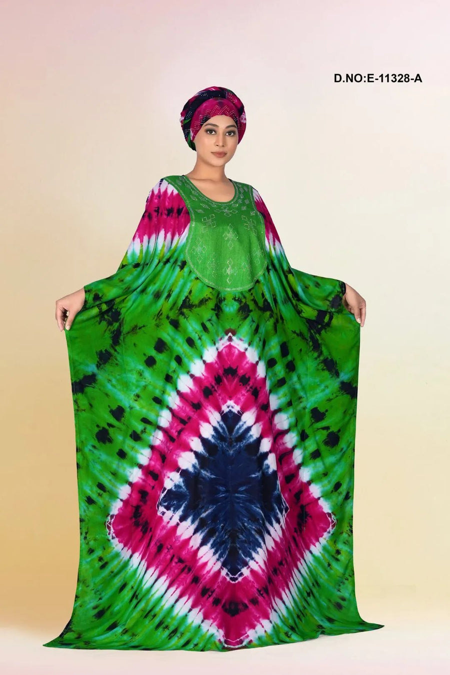 Farasha Gown with Silver Diamond Art For Women - غاجي والا إكسبورت Gajiwala Export