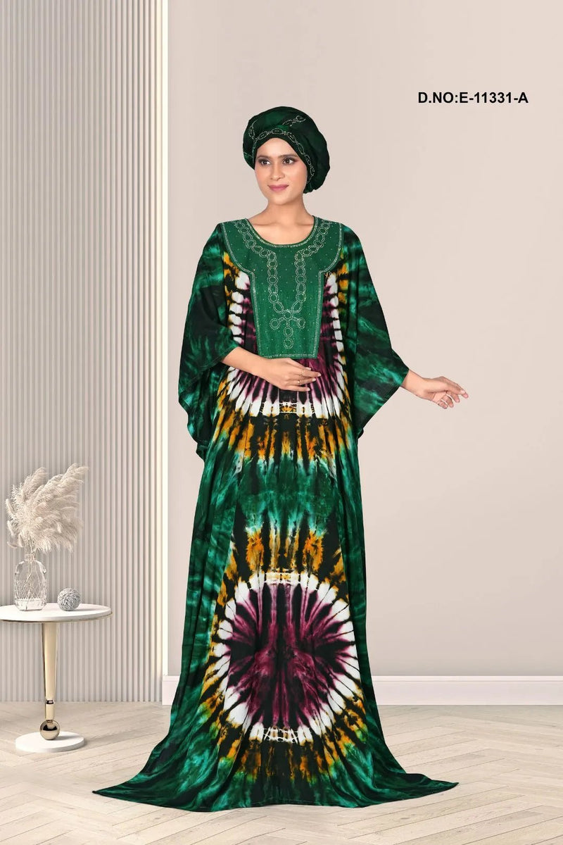 Farasha Gown with Stone Beaded Motif Art - غاجي والا إكسبورت Gajiwala Export