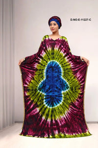 Farasha Gown with Symmetrical Hand Tie - Dye - غاجي والا إكسبورت Gajiwala Export