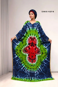 Farasha Gown with Symmetrical Hand Tie - Dye - غاجي والا إكسبورت Gajiwala Export