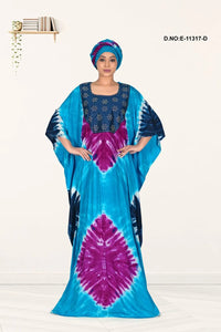 Farasha Gown with Yoke and Bright Stripe Art - غاجي والا إكسبورت Gajiwala Export