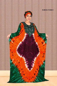 Farasha Kaftan Gown with Azure and Diamond Art - غاجي والا إكسبورت Gajiwala Export