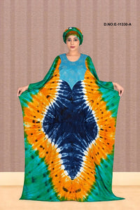 Farasha Kaftan Gown with Azure and Diamond Art - غاجي والا إكسبورت Gajiwala Export