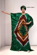 Farasha Kaftan Gown with Bold Diamond Tie - Dye - غاجي والا إكسبورت Gajiwala Export