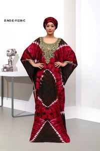 Farasha Kaftan Gown with Embroidery Yoke - غاجي والا إكسبورت Gajiwala Export