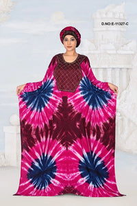 Farasha Kaftan Gown with Emerald Beaded Yoke - غاجي والا إكسبورت Gajiwala Export