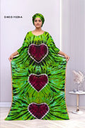 Farasha Kaftan Gown with Vertical Heart Tie - Dye - غاجي والا إكسبورت Gajiwala Export