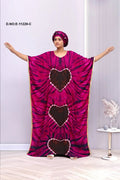 Farasha Kaftan Gown with Vertical Heart Tie - Dye - غاجي والا إكسبورت Gajiwala Export