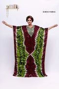 Farasha Kaftan Gown with White Beaded Yoke - غاجي والا إكسبورت Gajiwala Export