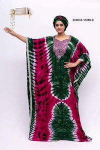 Farasha Kaftan Gown with White Beaded Yoke - غاجي والا إكسبورت Gajiwala Export