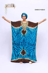 Farasha Kaftan with Gold Embroidery Yoke - غاجي والا إكسبورت Gajiwala Export