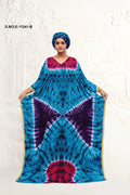 Farasha Kaftan with Graphic Emerald Tie - Dye - غاجي والا إكسبورت Gajiwala Export