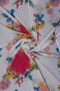 Multi-Color Floral Panel Beaded Stole Luxury Designer Scarf for Women - غاجي والا إكسبورت Gajiwala Export