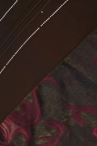 Fiery Inferno Abstract Wine Print Stole For Women - غاجي والا إكسبورت Gajiwala Export