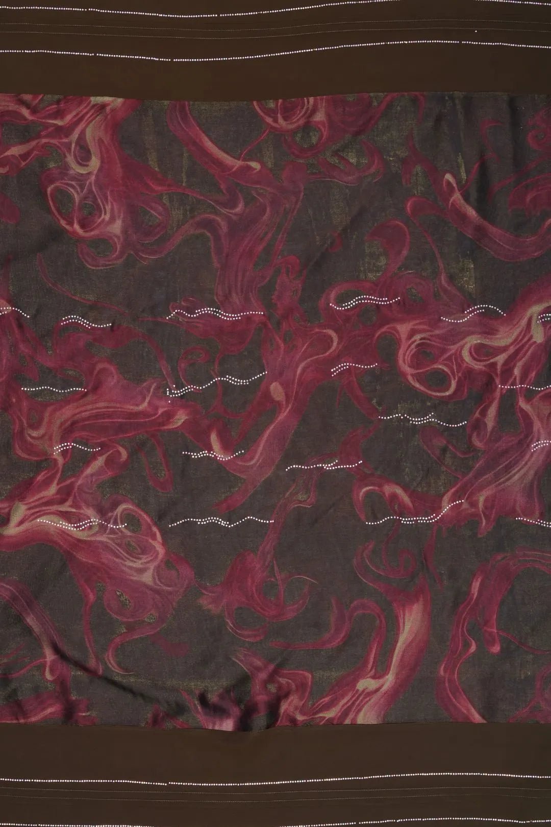 Fiery Inferno Abstract Wine Print Stole For Women - غاجي والا إكسبورت Gajiwala Export