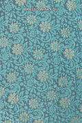 Floral Brasso with Champagne Foil Accents Fabric - غاجي والا إكسبورت Gajiwala Export
