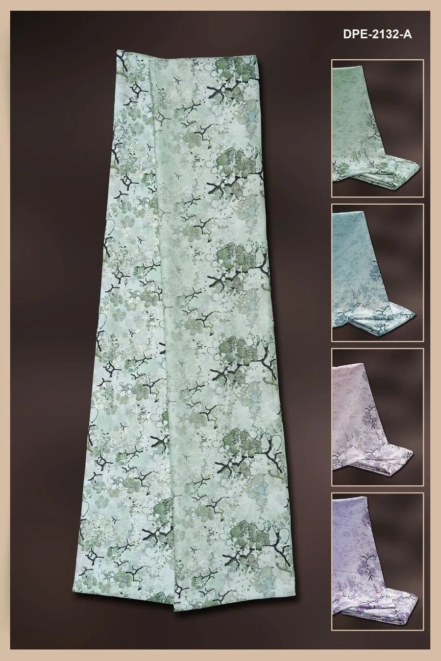 Floral Print Dress Material with Texture Fabric - غاجي والا إكسبورت Gajiwala Export