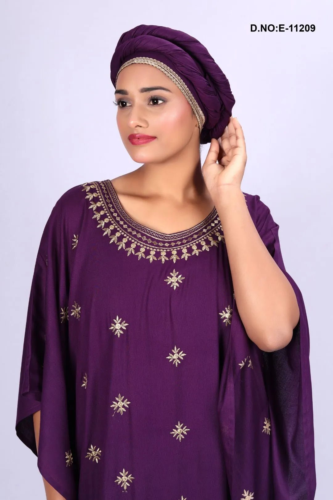 Fluid Gown with Scattered Gold Starbursts - غاجي والا إكسبورت Gajiwala Export