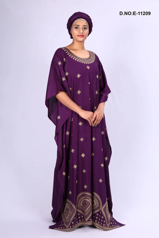Fluid Gown with Scattered Gold Starbursts - غاجي والا إكسبورت Gajiwala Export