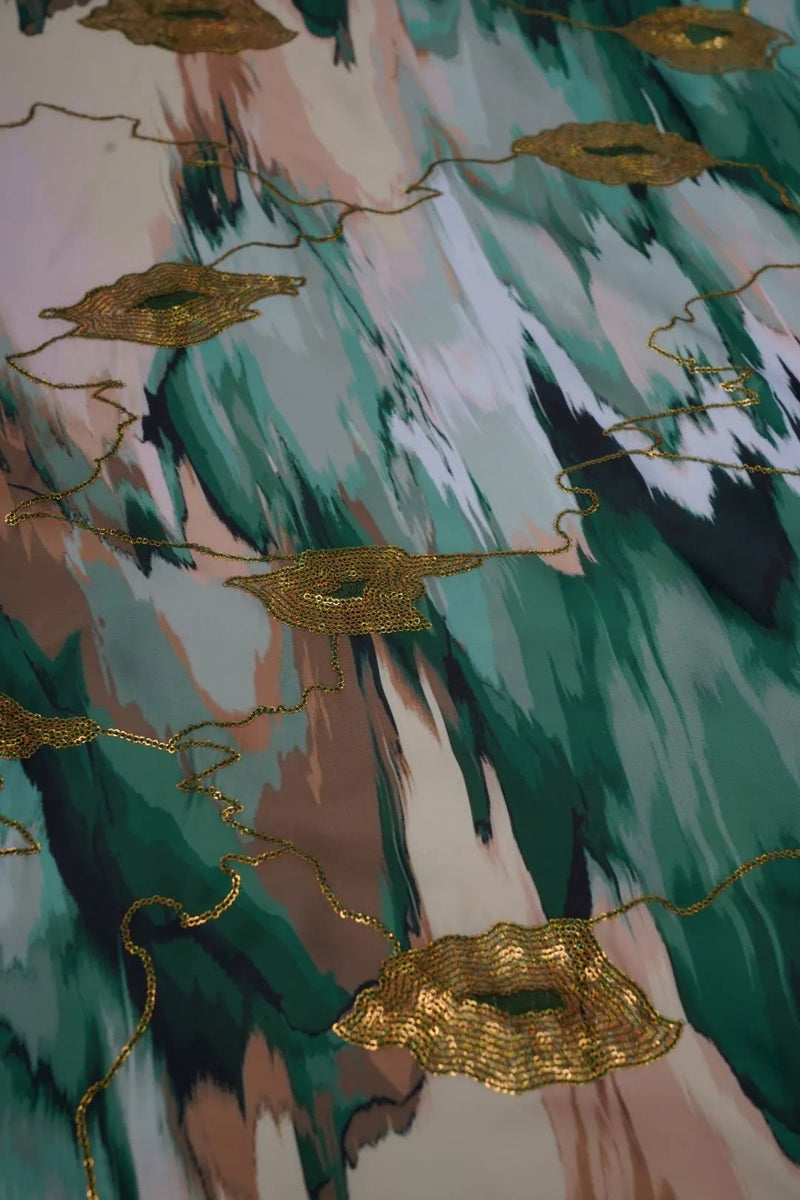 Premium Viscose Blend Silk Fabric with Digital Print - غاجي والا إكسبورت Gajiwala Export