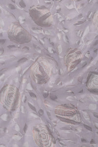 Frosty Metallic Floral Brasso Fabric - غاجي والا إكسبورت Gajiwala Export