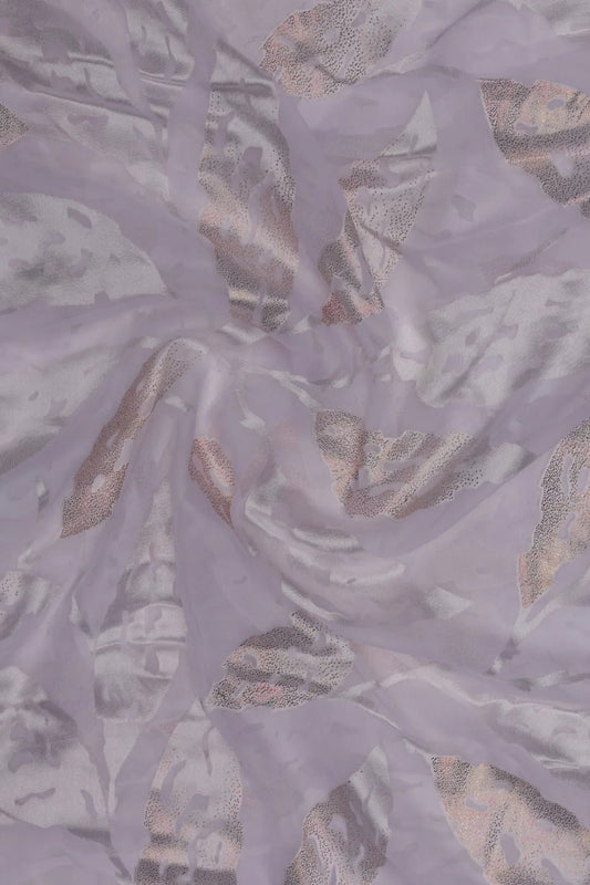 Frosty Metallic Foliage Brasso Fabric - غاجي والا إكسبورت Gajiwala Export