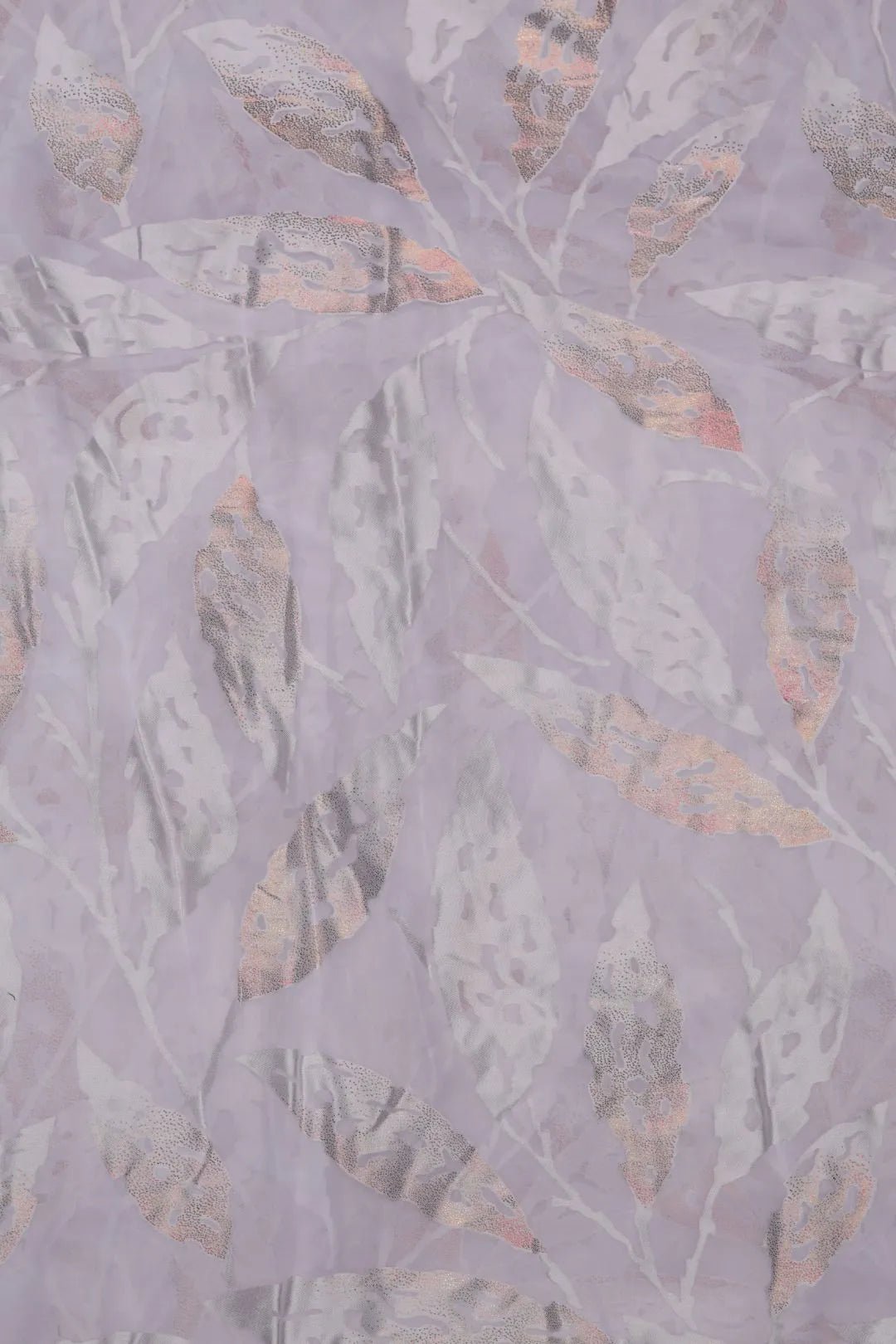 Frosty Metallic Foliage Brasso Fabric - غاجي والا إكسبورت Gajiwala Export