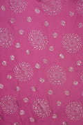 Fuchsia and Silver Metallic Swirl Jacquard Fabric - غاجي والا إكسبورت Gajiwala Export