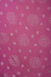 Fuchsia and Silver Metallic Swirl Jacquard Fabric - غاجي والا إكسبورت Gajiwala Export
