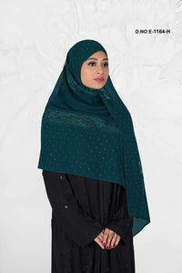 Georgette Hijab with Rasel Net Lace Border - غاجي والا إكسبورت Gajiwala Export