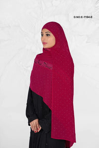 Georgette Hijab with Rasel Net Lace Border - غاجي والا إكسبورت Gajiwala Export