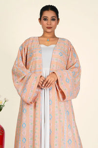 Georgette Shrug in Blush Chikankari Embroidery - غاجي والا إكسبورت Gajiwala Export