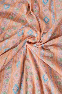 Georgette Shrug in Blush Chikankari Embroidery - غاجي والا إكسبورت Gajiwala Export